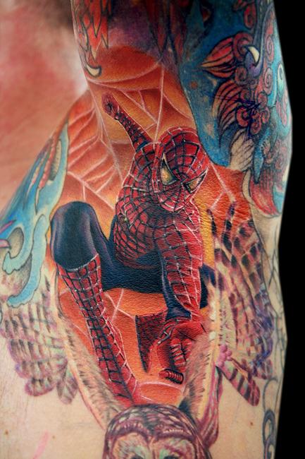 Spidey in a pit Tattoo Design Thumbnail